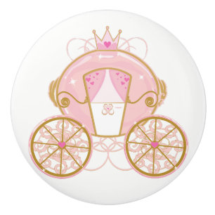 Prinses Royal Carriage Roze & Gouden Muurkunst Keramische Knop