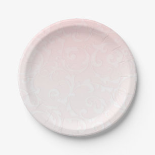 Prinses Roze Damast Sprookjesboek Elegante Trouwda Papieren Bordje