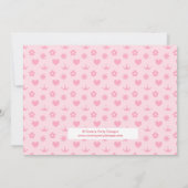 Prinses Roze Meisje Verjaardag Uitnodiging (Achterkant)