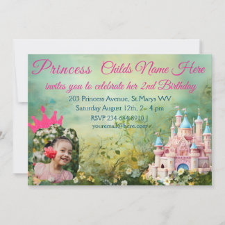 Prinses Roze Verjaardagskasteel Bloemen Sprookje