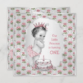  Prinses Rozen 1e Verjaardagstaart Zilver Kaart (Voorkant / Achterkant)