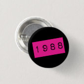 Prinses sinds 1988 ronde button 3,2 cm (Voorkant /achterkant)
