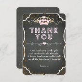 PRINSES TEA PARTY Verjaardagsfeest Glitter Bedankt (Voorkant / Achterkant)