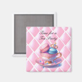Prinses Theetijd Macarons Magneet (Voorkant / Achterkant)
