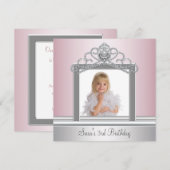 Prinses Tiara Foto Prinses Verjaardagsfeest Kaart (Voorkant / Achterkant)