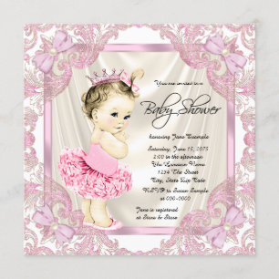 Prinses Tutu Parels Ballerina Baby Borrel Kaart