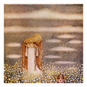 “Prinses Tuvstarr” John Bauer Aquarel Perfect Poster (Voorkant)