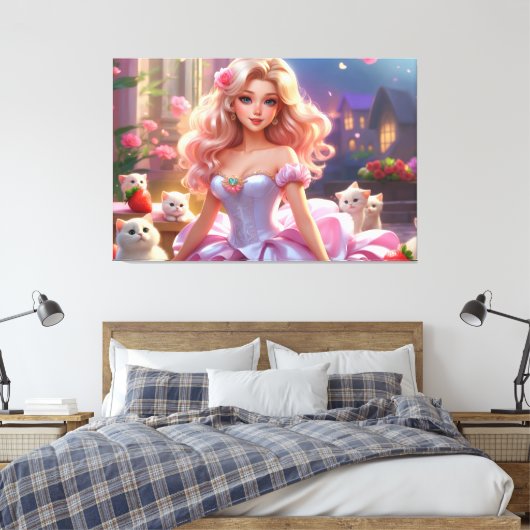 Prinses Uitgerekt Canvas (Insitu (Slaapkamer))