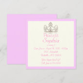 Prinses uitnodiging (Voorkant / Achterkant)