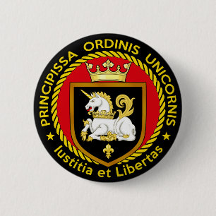 Prinses van de Orde van de Eenhoorn Ronde Button 5,7 Cm