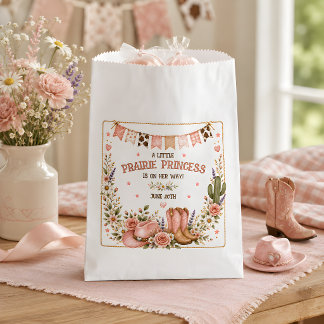 Prinses van de Prairie Westerse Baby Shower Bedankzakje