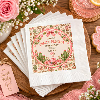 Prinses van de Prairie Westerse Baby Shower Servet