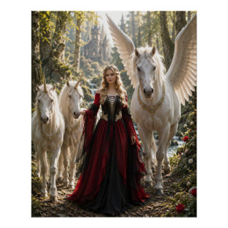 Prinses van het Betoverde Eenhoornbos Perfect Poster
