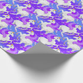 Prinses van het bos Magische Midnight Eenhoorn Cadeaupapier (Hoek)