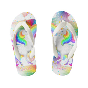 Prinses van het bos Starburst Regenboog Eenhoorn Kinder Teenslippers