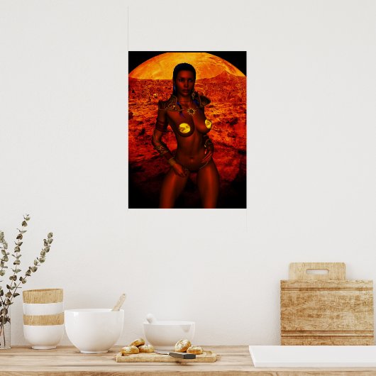 Prinses van Mars Fantasy Poster (Keuken)