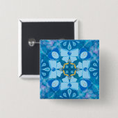 Prinses van Mercurius Vierkante Button 5,1 Cm (Voorkant /achterkant)