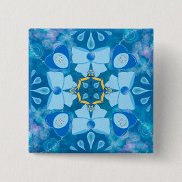 Prinses van Mercurius Vierkante Button 5,1 Cm