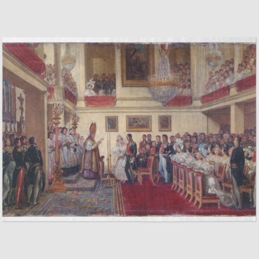 Prinses van Orléans bruiloft Ephemera Decoupage Tissuepapier (Voorkant)