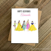 prinses, verjaardag, feestdagenkaart