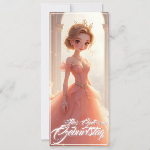 Prinses verjaardag in roze droomjurk