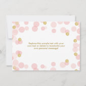 Prinses Verjaardag Roze en Goud Dank u Kaart (Achterkant)