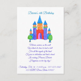 Prinses verjaardag uitnodiging - met rijm