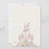 Prinses Verjaardag Uitnodiging Prinses Uitnodiging (Achterkant)