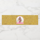 Prinses Verjaardag Waterfles Labels Etiket (Enkel label)