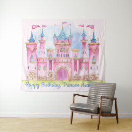 Prinses Verjaardagsfeest Achtergrond Banner Wandkleed