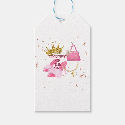Prinses verjaardagsfeest cadeaulabel (Voorkant)