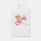 Prinses verjaardagsfeest cadeaulabel (Achterkant)