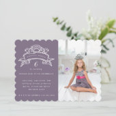 PRINSES VERJAARDAGSFEESTJE FOTO UITNODIGING (Staand voorkant)