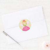 Prinses Verjaardagsfeestje Sticker (Envelop)