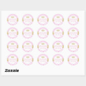 Prinses verjaardagsgeschenk baby shower gunstiklab ronde sticker (Vel)