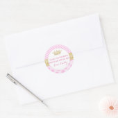 Prinses verjaardagsgeschenk baby shower gunstiklab ronde sticker (Envelop)