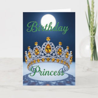 Prinses verjaardagskaart, dochter verjaardag, Happ Feestdagen Kaart