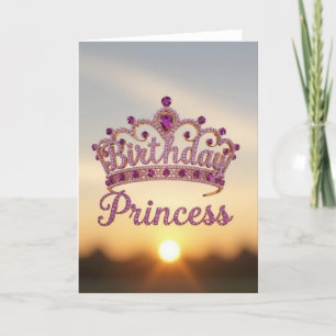 Prinses verjaardagskaart, dochter verjaardag, Happ Feestdagen Kaart