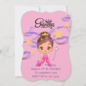 Prinses verjaardagsuitnodiging, digitale download kaart (Voorkant)