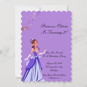 Prinses verjaardagsuitnodiging voor meisjes kaart