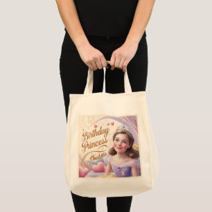 Prinses viert gelukkige verjaardag tote bag