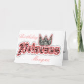 Prinses zebraprint uitnodiging (Voorkant)