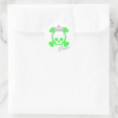 prinsesschedel ronde sticker (Tas)