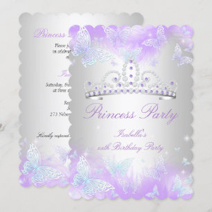 Prinsessen Feest Paars Turquoise Blauwe Diadeem Vl Kaart