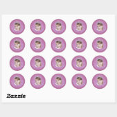 Prinsessen Foto Sticker – Roze Gradiënt (Vel)