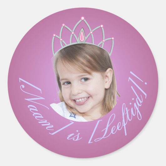 Prinsessen Foto Sticker – Roze Gradiënt (Voorkant)