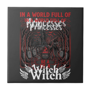 Prinsessen Heksen Halloween Kasteel Ketel Graf Tegeltje