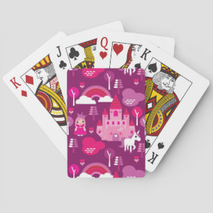 prinsessenkasteel en eenhoorn regenboog pokerkaarten