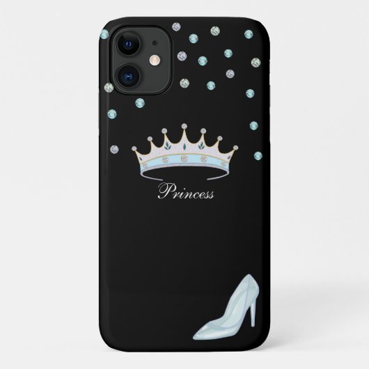 Prinsessenkroon, edelstenen & kristallen schoen op Case-Mate iPhone case (Achterkant)