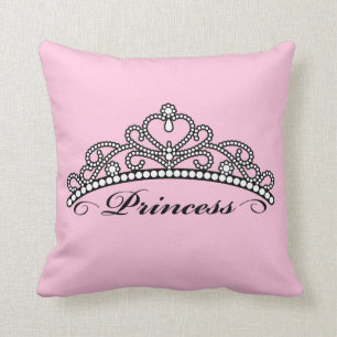 Prinsessentroon Kussen (roze achtergrond)